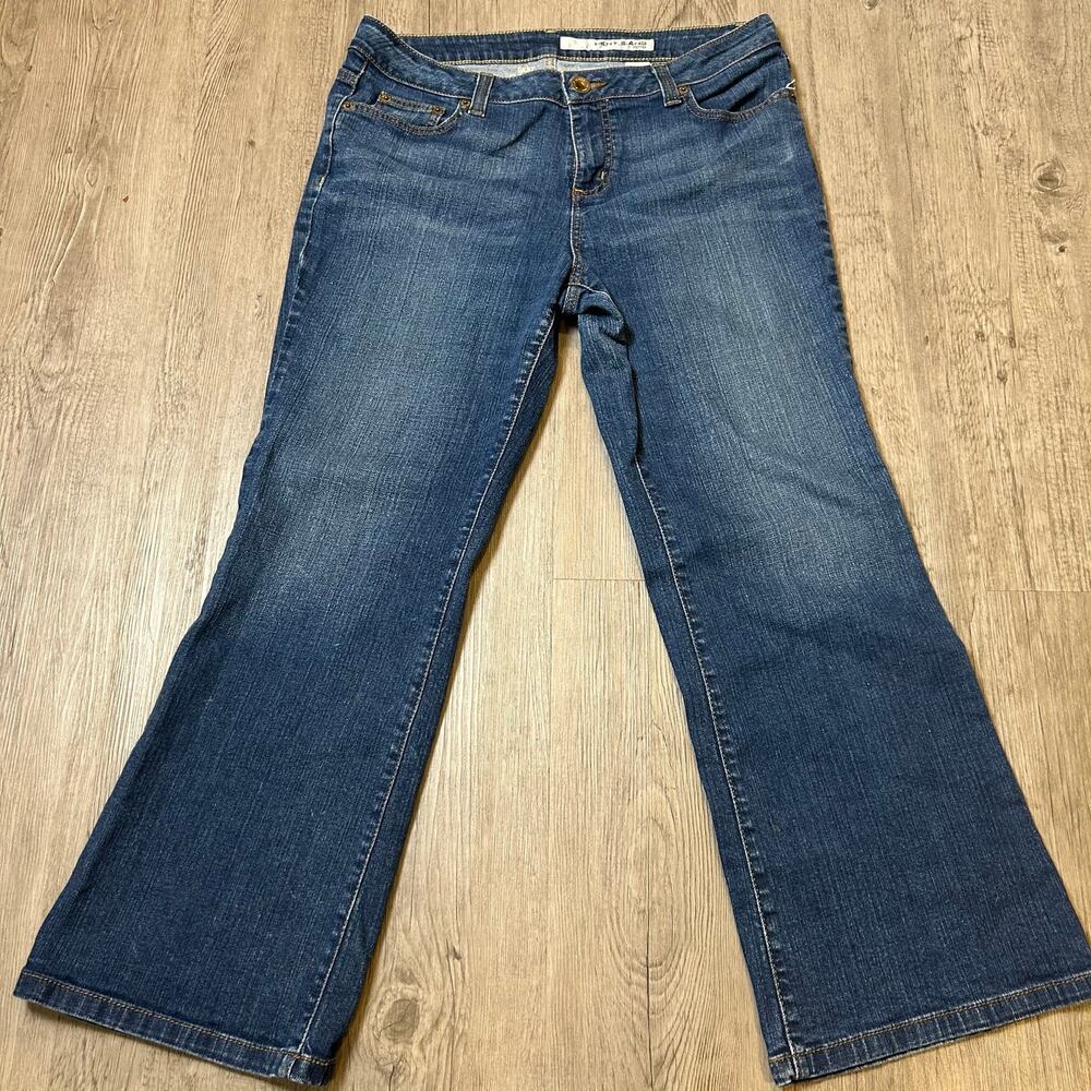DKNY Soho Bootcut Jeans Women’s 14R Petite Dark Wash Stretch Denim 5 Pocket Blue